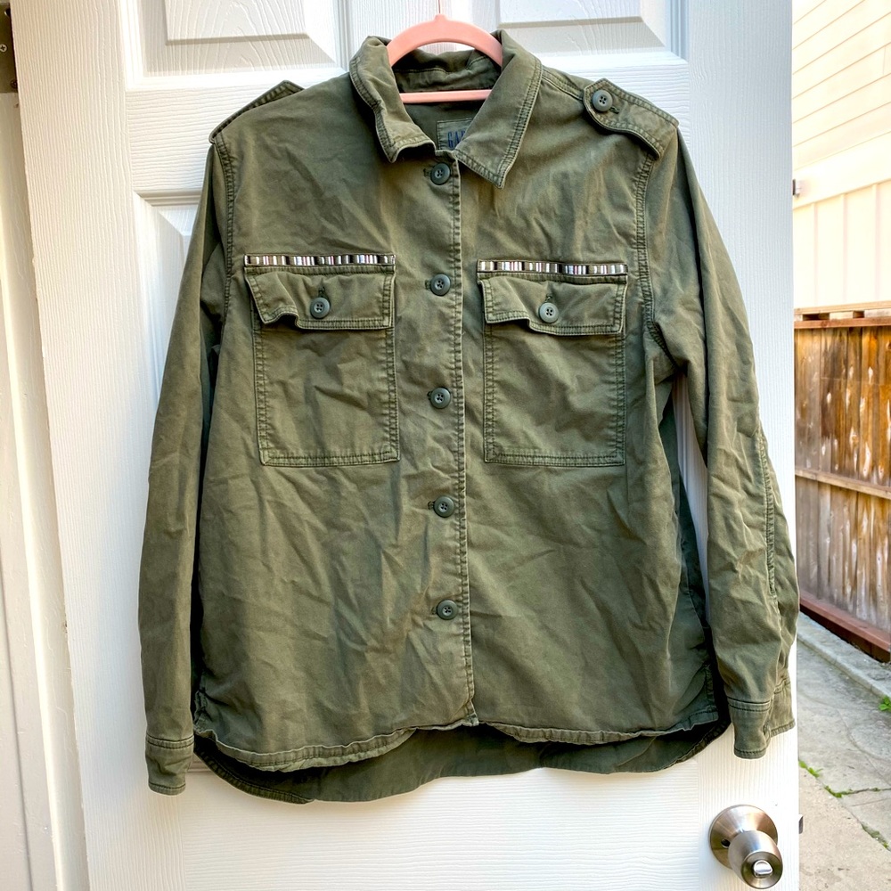 Gap military style shacket - L